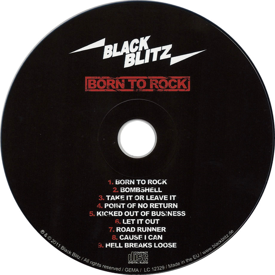 Cartula Cd de Black Blitz - Born To Rock