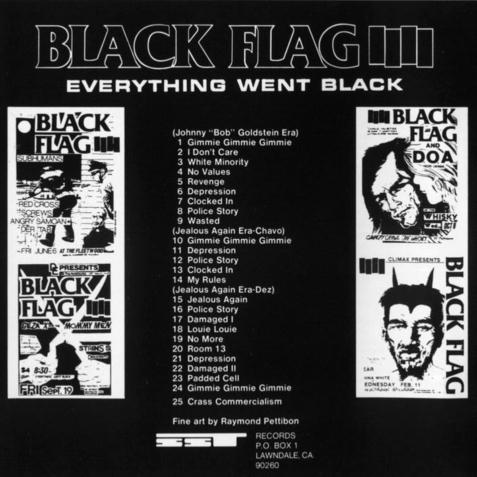 Cartula Interior Frontal de Black Flag - Everything Went Black