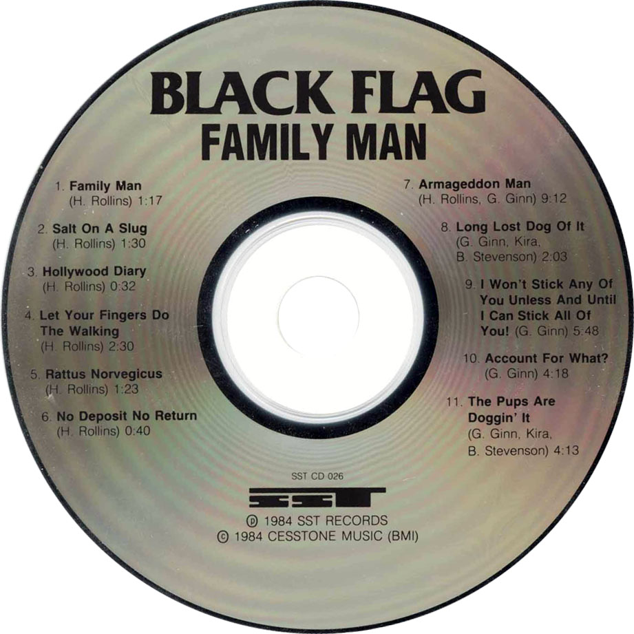 Cartula Cd de Black Flag - Family Man