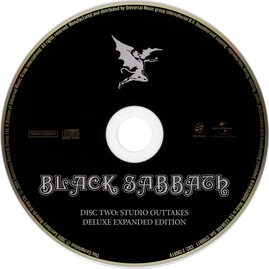 Cartula Cd2 de Black Sabbath - Black Sabbath (Deluxe Expanded Edition)