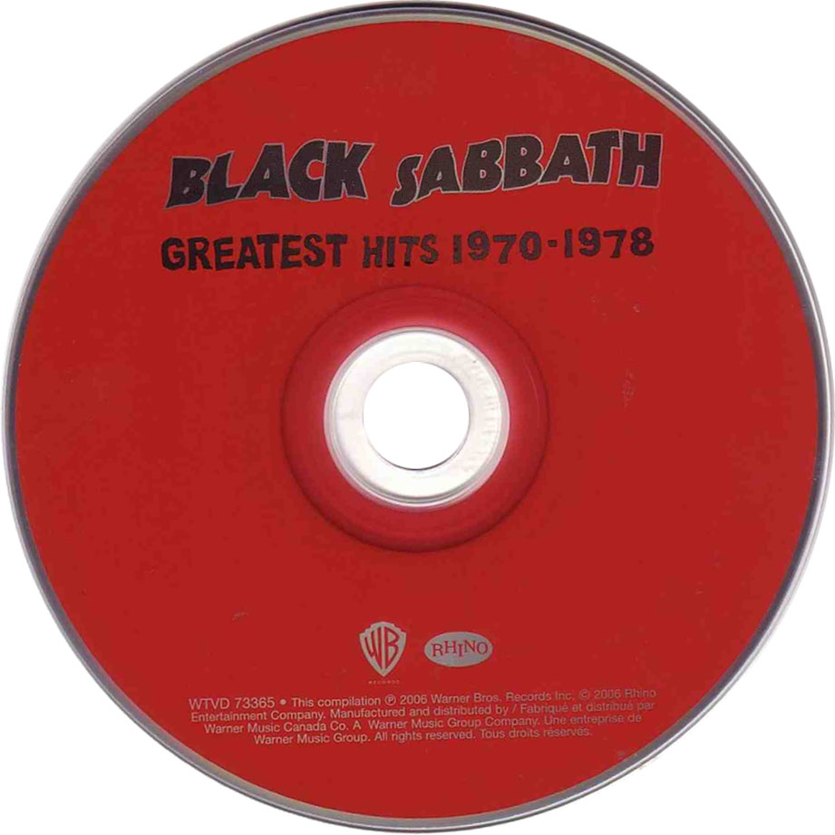 Cartula Cd de Black Sabbath - Greatest Hits 1970-1978