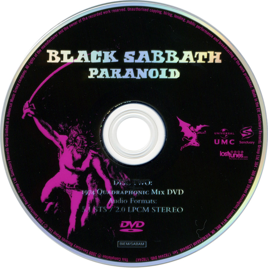 Cartula Dvd de Black Sabbath - Paranoid (Deluxe Expanded Edition)