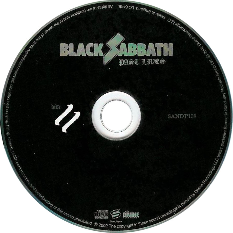 Cartula Cd2 de Black Sabbath - Past Lives