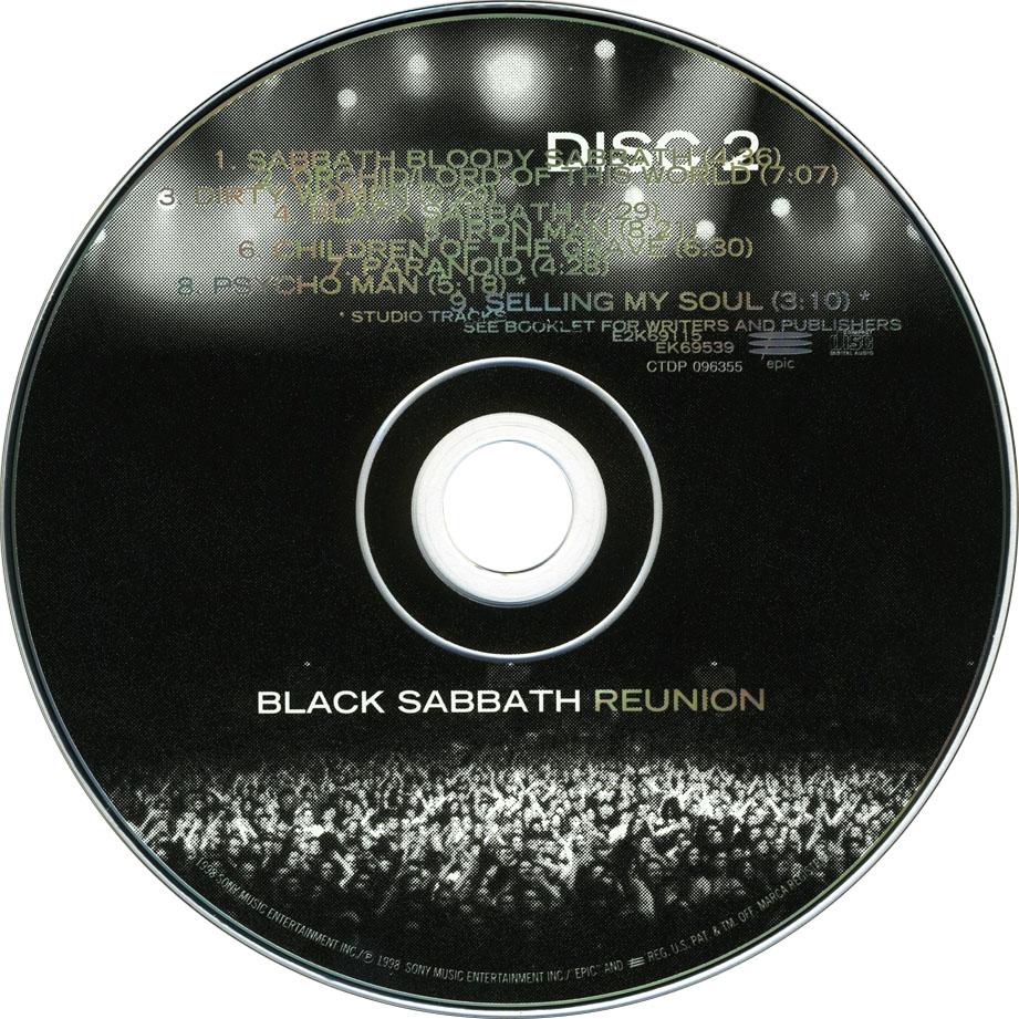 Cartula Cd2 de Black Sabbath - Reunion