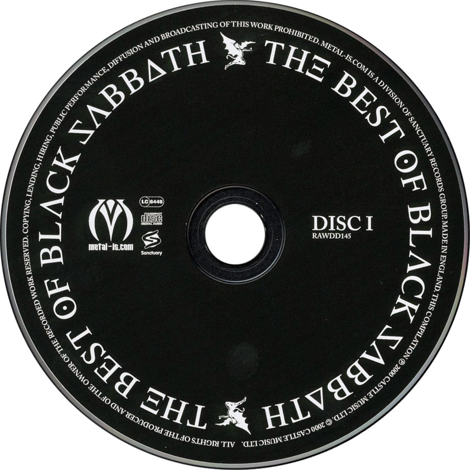 Cartula Cd1 de Black Sabbath - The Best Of Black Sabbath