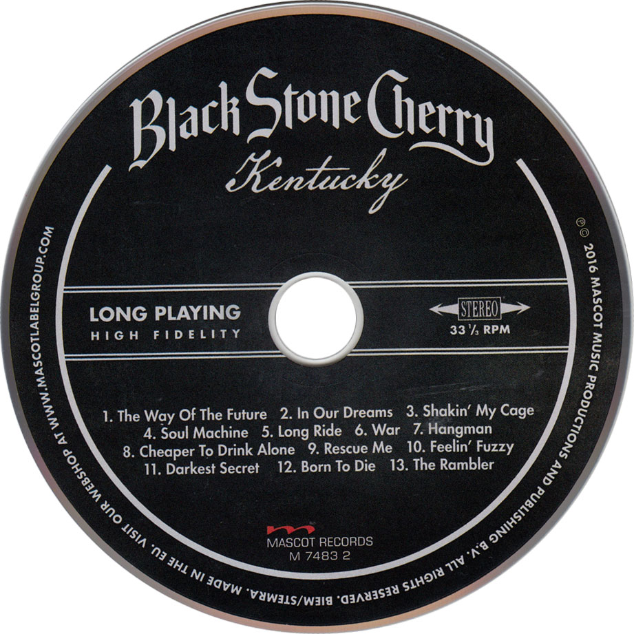 Cartula Cd de Black Stone Cherry - Kentucky (Limited Edition)