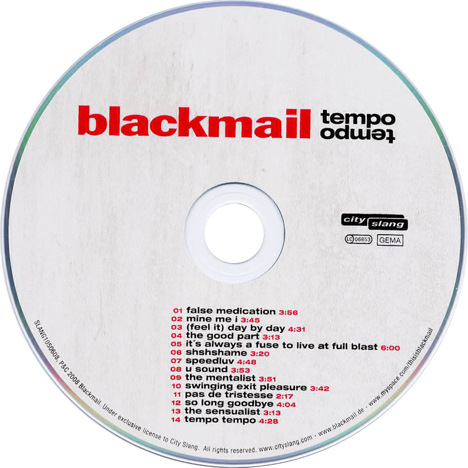 Cartula Cd de Blackmail - Tempo Tempo