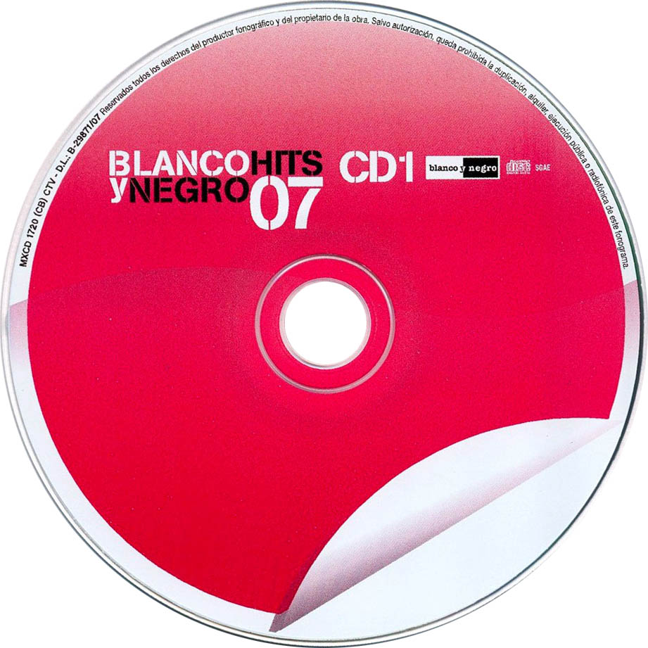 Cartula Cd1 de Blanco Y Negro Hits 07