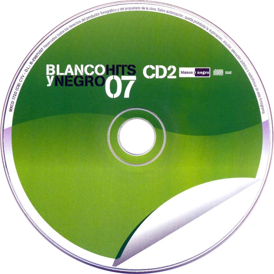 Cartula Cd2 de Blanco Y Negro Hits 07