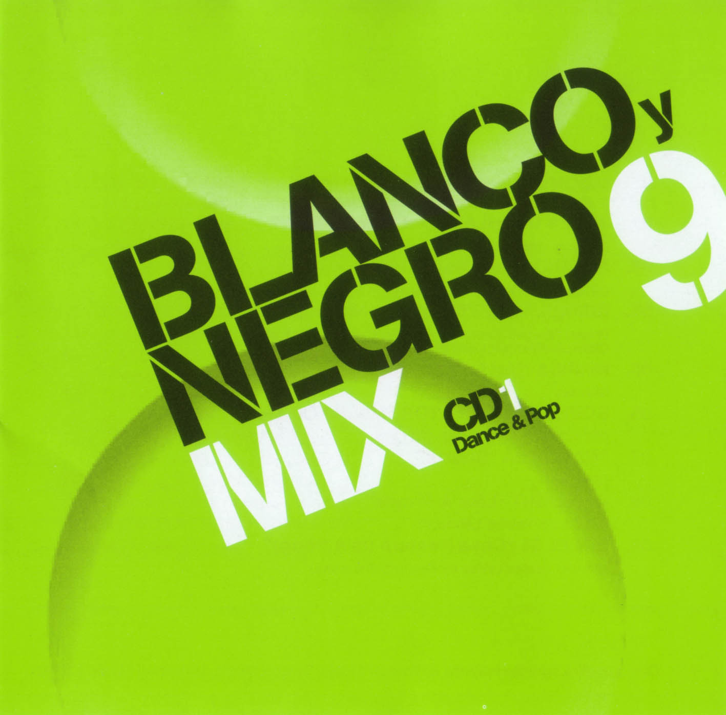 Cartula Frontal de Blanco Y Negro Mix 9 Cd 1