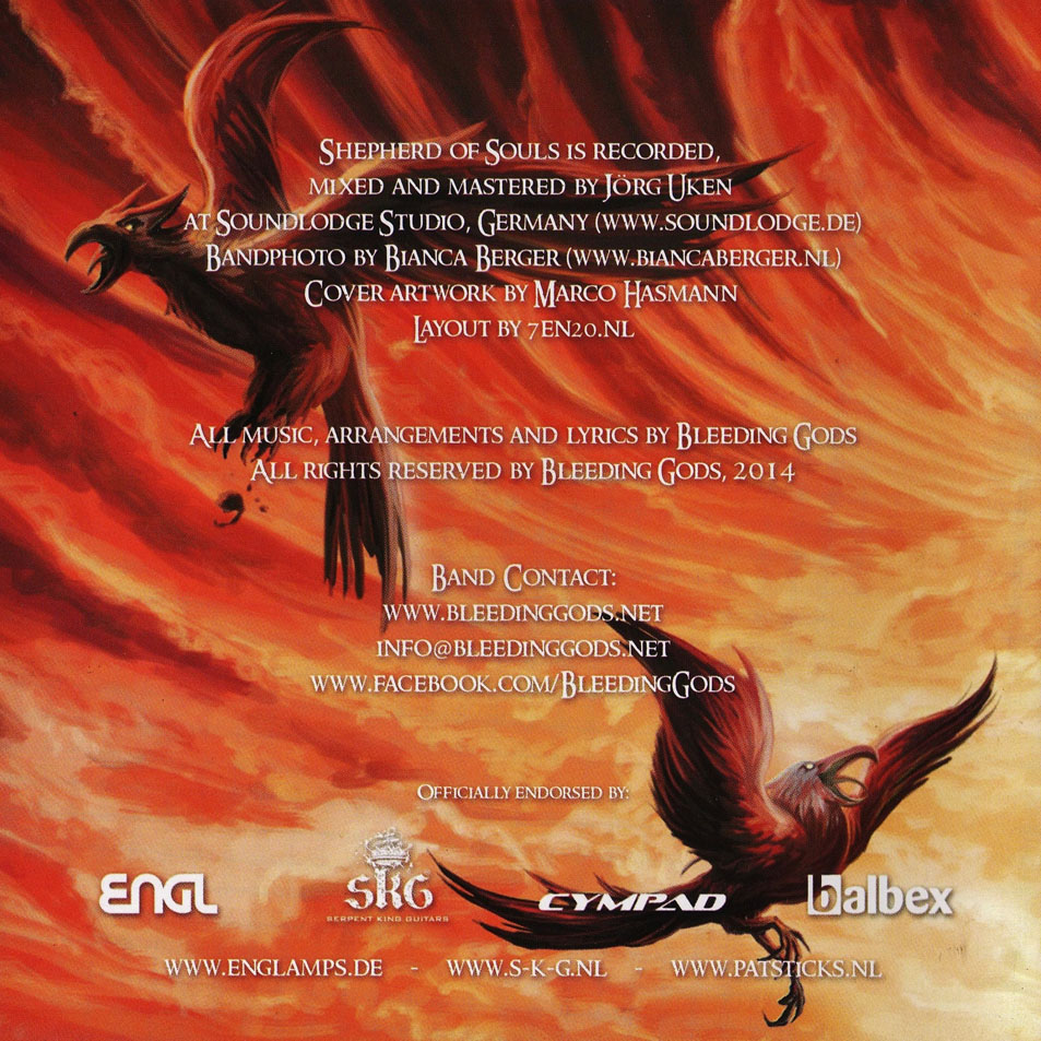 Cartula Interior Frontal de Bleeding Gods - Shepherd Of Souls