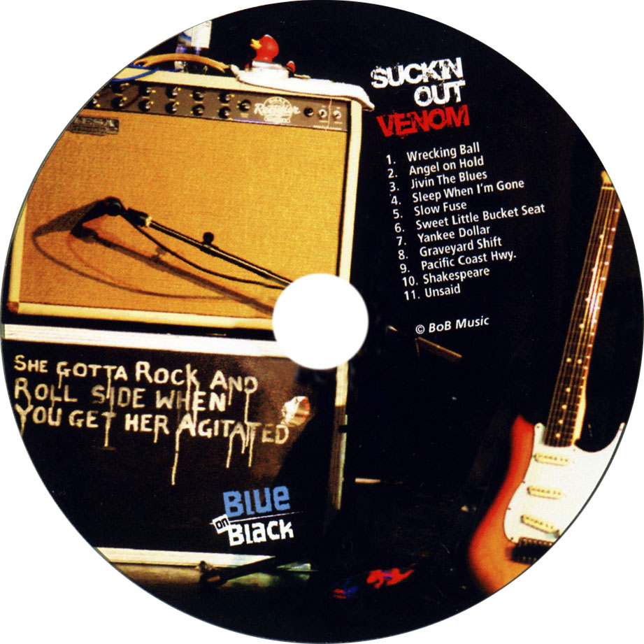 Cartula Cd de Blue On Black - Suckin Out Venom