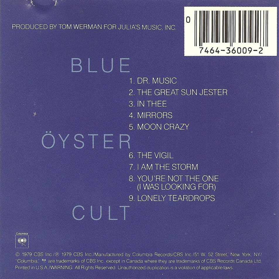 Cartula Interior Frontal de Blue yster Cult - Mirrors