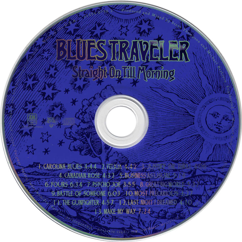 Cartula Cd de Blues Traveler - Straight On Till Morning