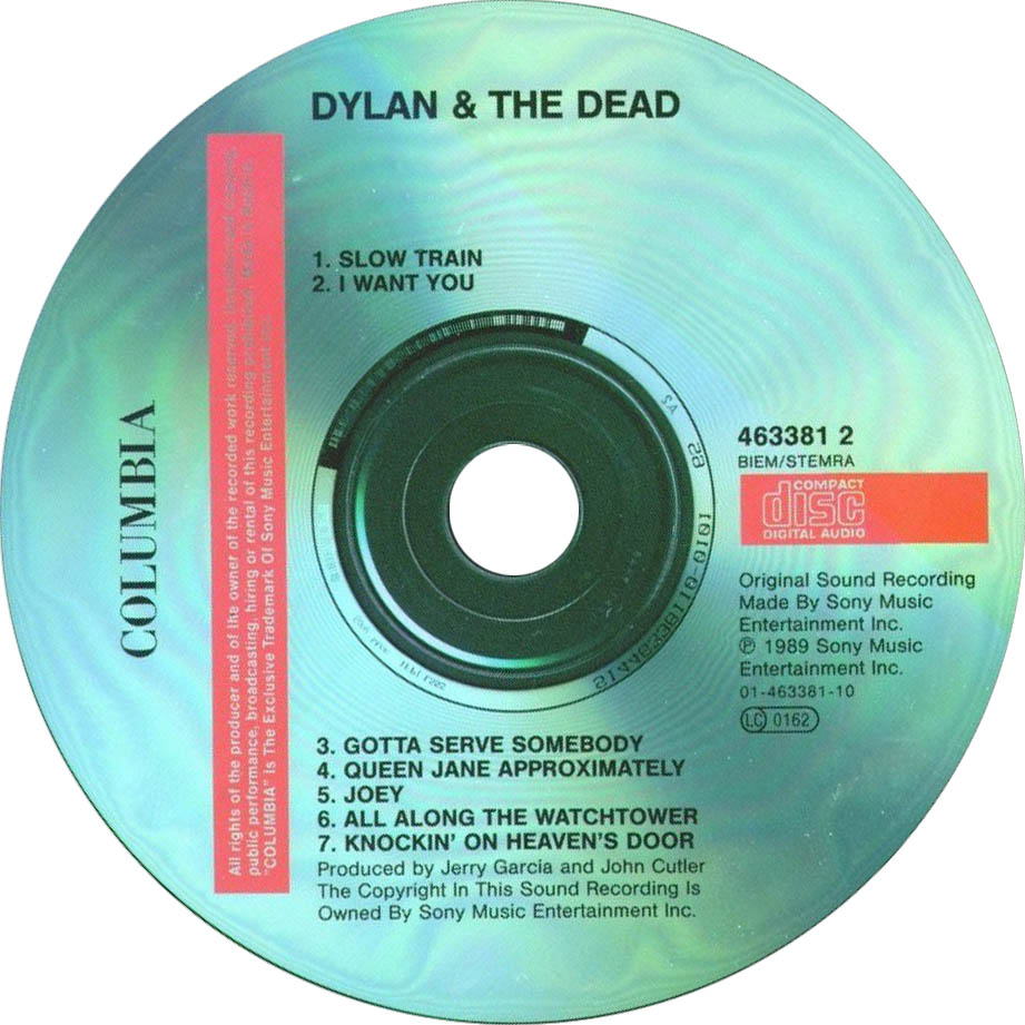 Cartula Cd de Bob Dylan - Dylan & The Dead