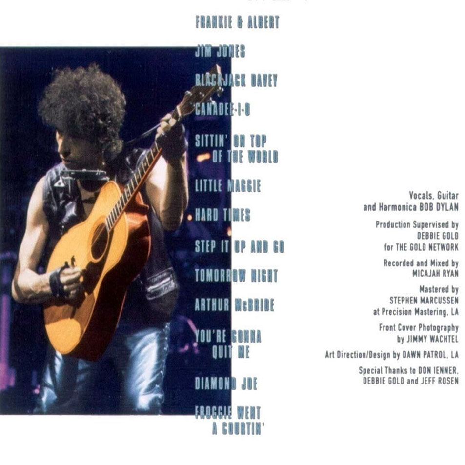 Cartula Interior Frontal de Bob Dylan - Good As I Been To You