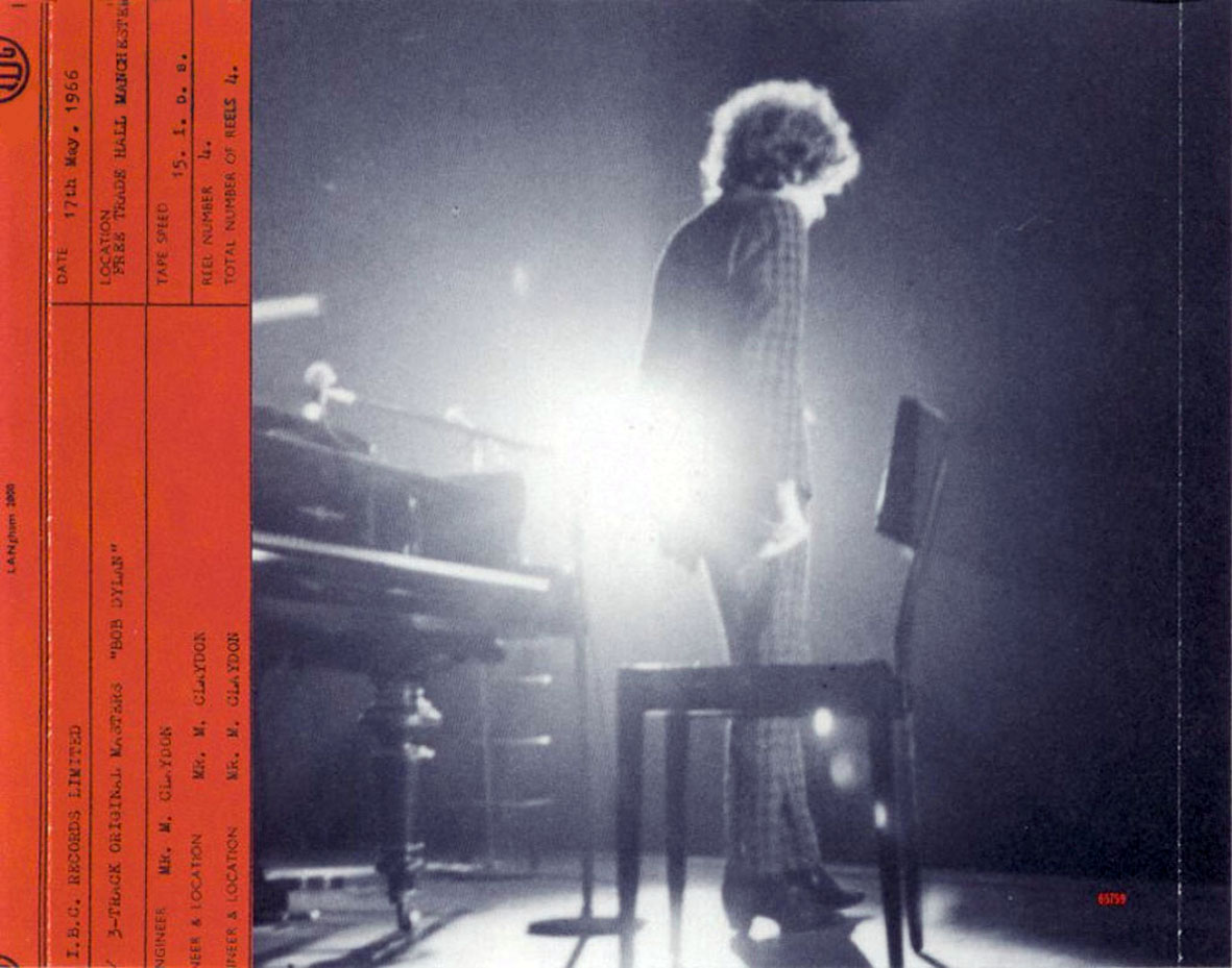 Cartula Interior Trasera de Bob Dylan - Live 1966