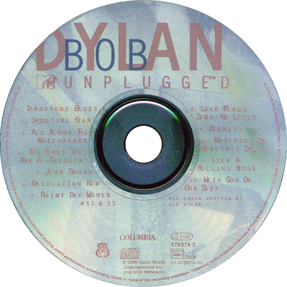 Cartula Cd de Bob Dylan - Mtv Unplugged