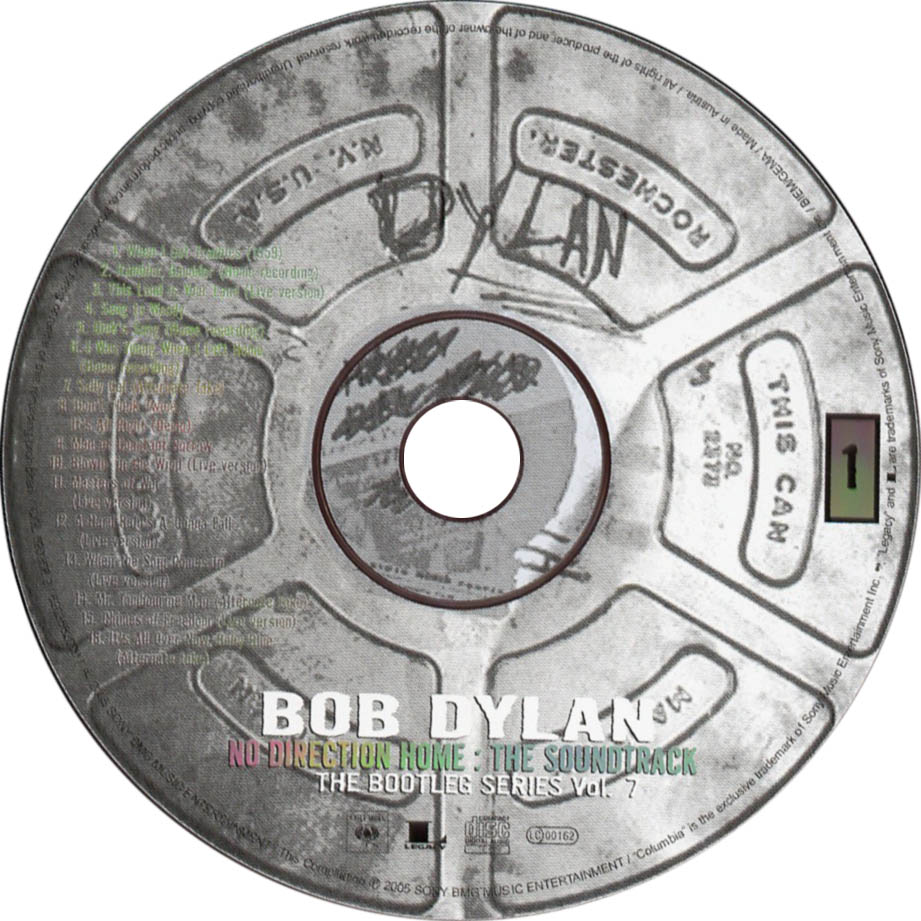 Cartula Cd1 de Bob Dylan - No Direction Home