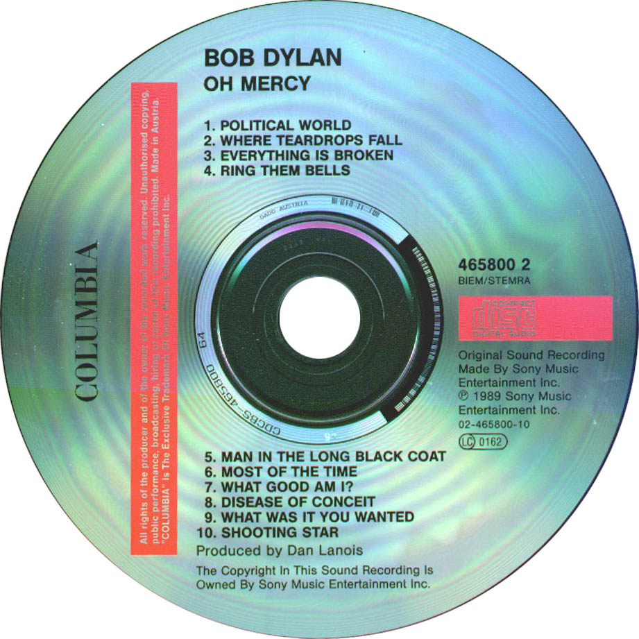 Cartula Cd de Bob Dylan - Oh Mercy