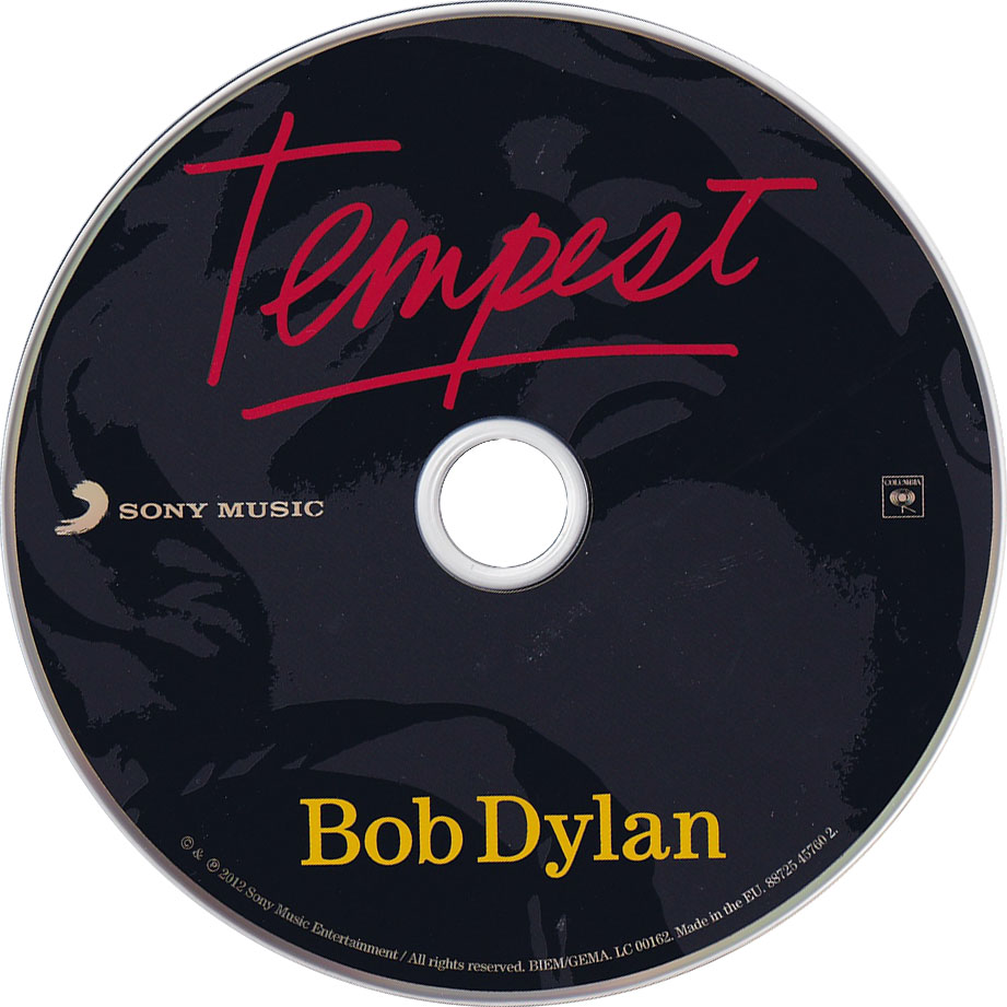 Cartula Cd de Bob Dylan - Tempest