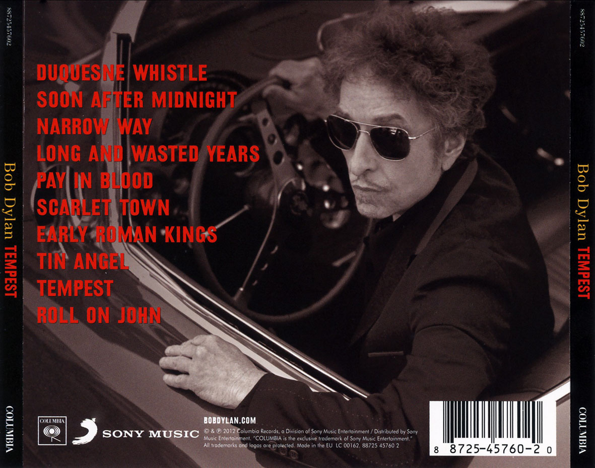Cartula Trasera de Bob Dylan - Tempest