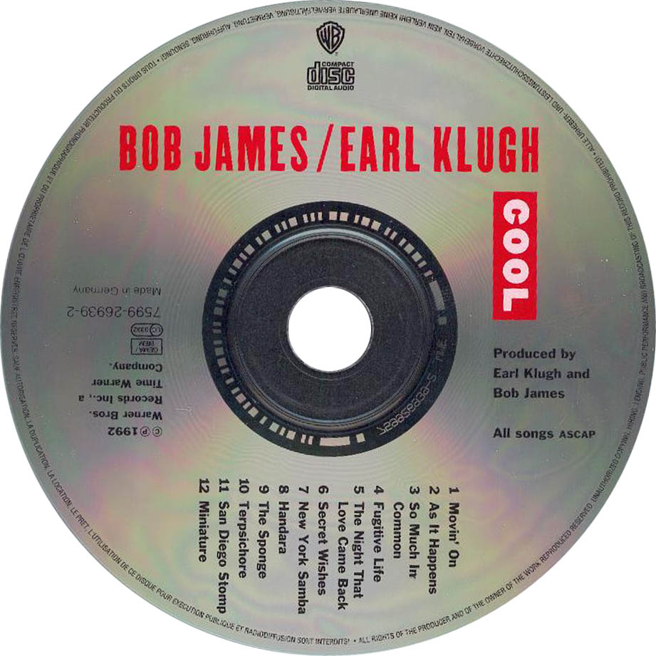 Cartula Cd de Bob James & Earl Klugh - Cool