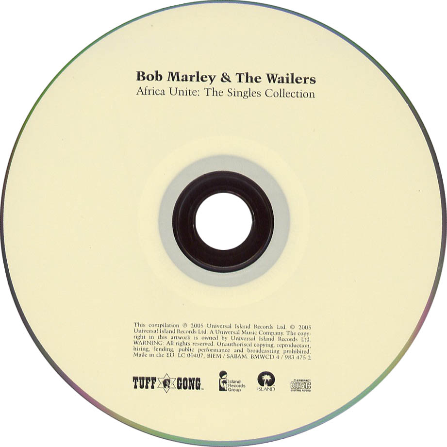 Cartula Cd de Bob Marley & The Wailers - Africa Unite : The Singles Collection