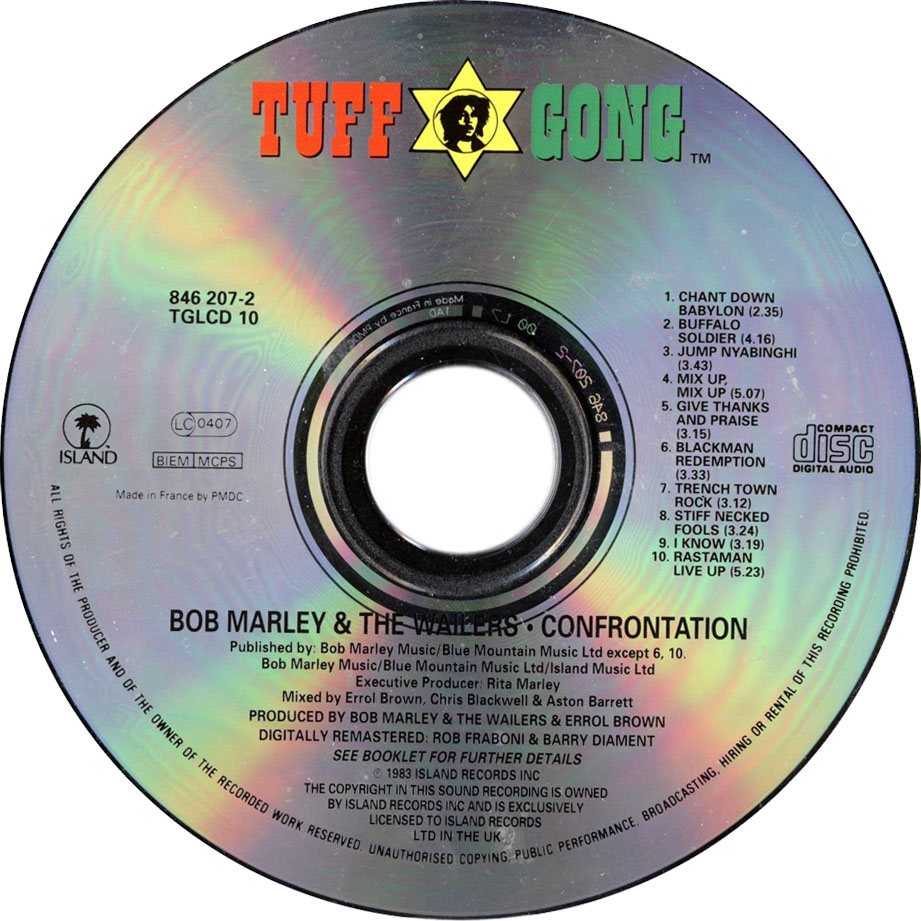 Cartula Cd de Bob Marley & The Wailers - Confrontation