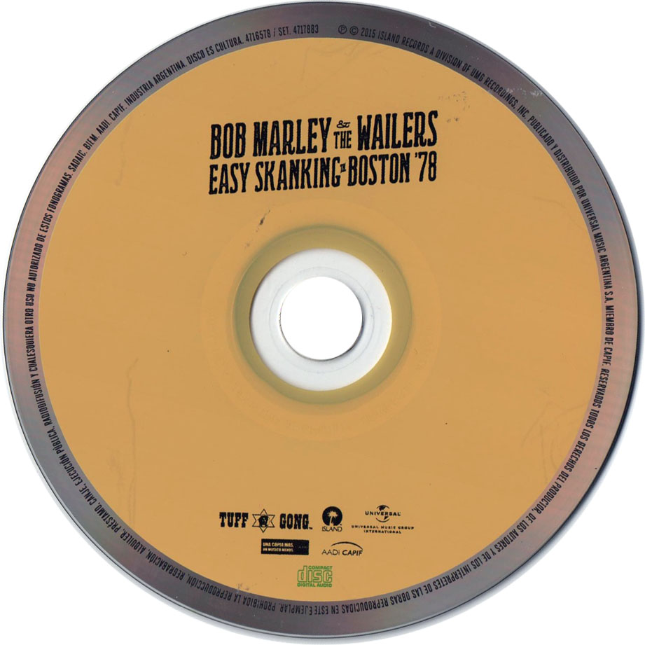 Cartula Cd de Bob Marley & The Wailers - Easy Skanking In Boston '78