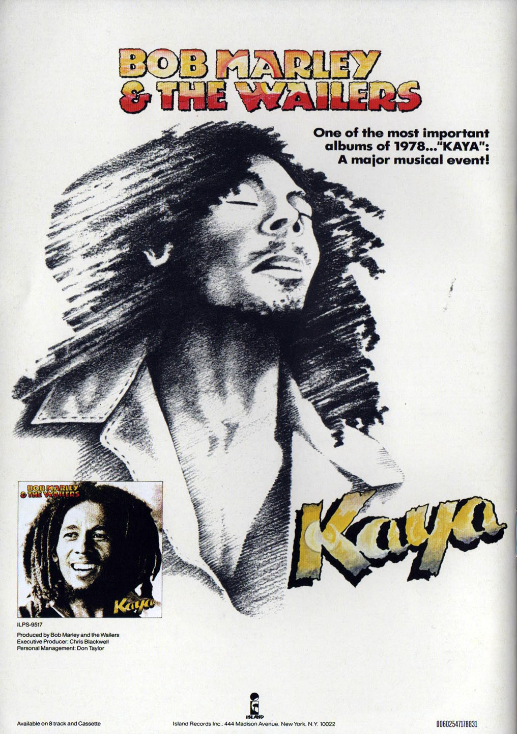 Cartula Interior Trasera de Bob Marley & The Wailers - Easy Skanking In Boston '78 (Dvd)