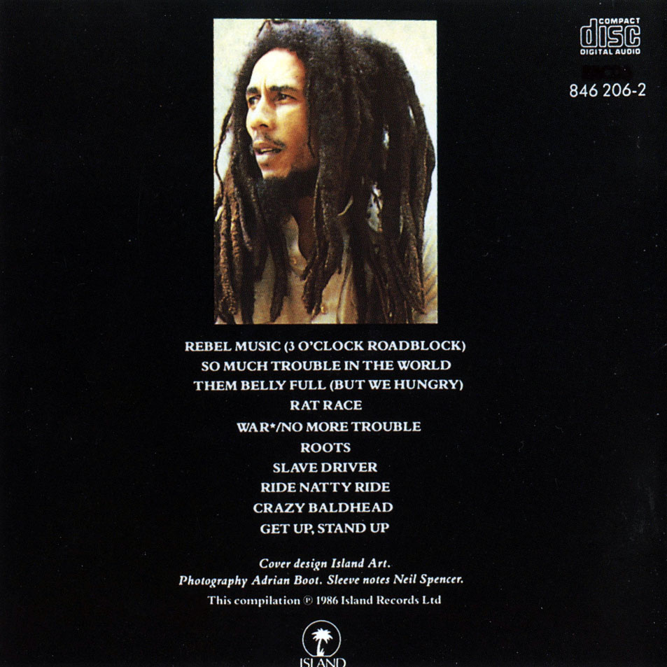 Cartula Interior Frontal de Bob Marley & The Wailers - Rebel Music