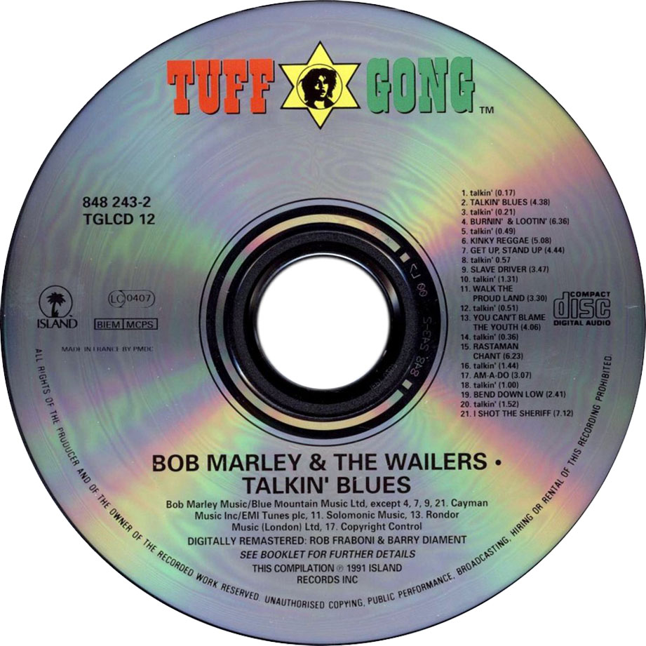 Cartula Cd de Bob Marley & The Wailers - Talkin' Blues
