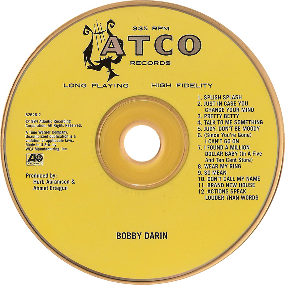 Cartula Cd de Bobby Darin - Bobby Darin (1958)
