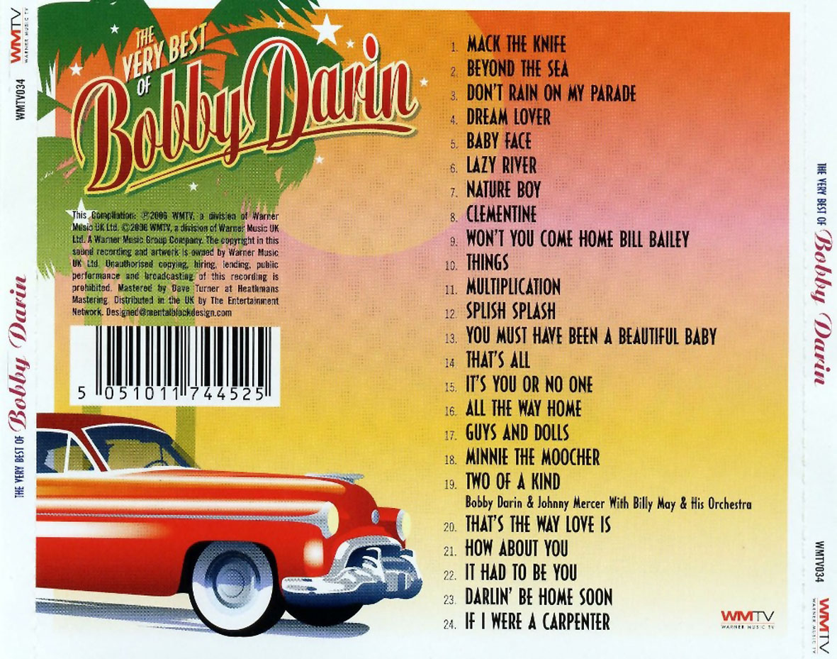 Cartula Trasera de Bobby Darin - The Very Best Of Bobby Darin