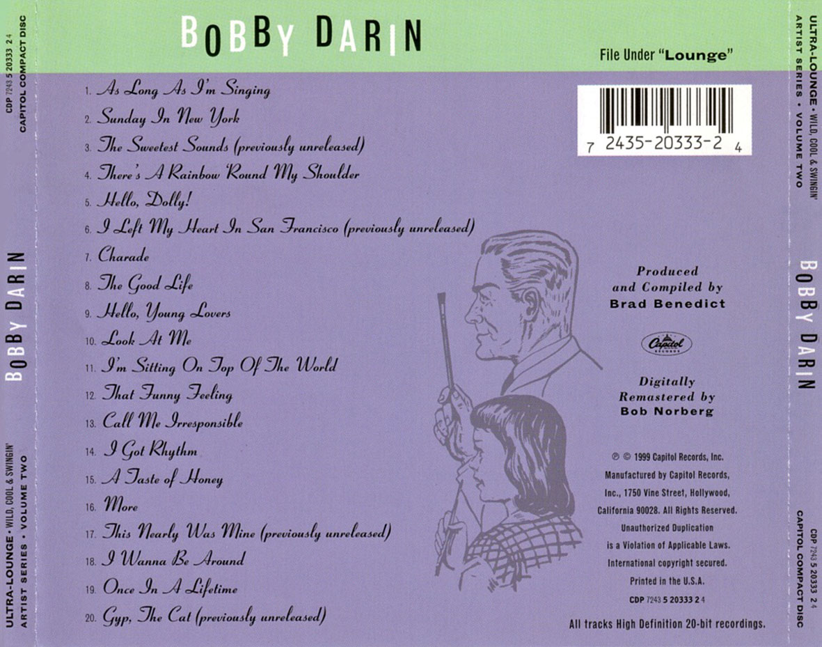 Cartula Trasera de Bobby Darin - Ultra-Lounge: Wild, Cool & Swingin', The Artist Collection, Volume 2