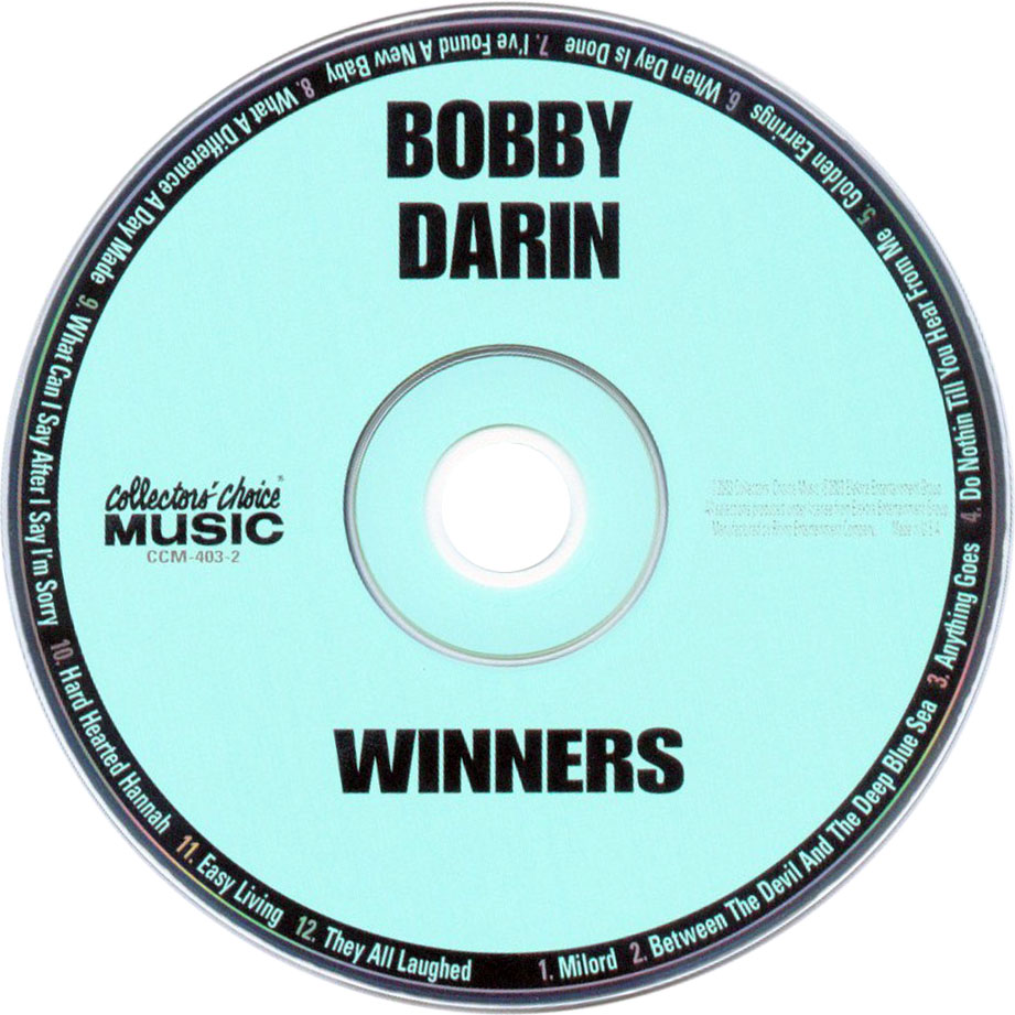 Cartula Cd de Bobby Darin - Winners
