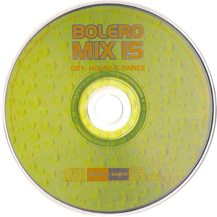 Cartula Cd1 de Bolero Mix 15