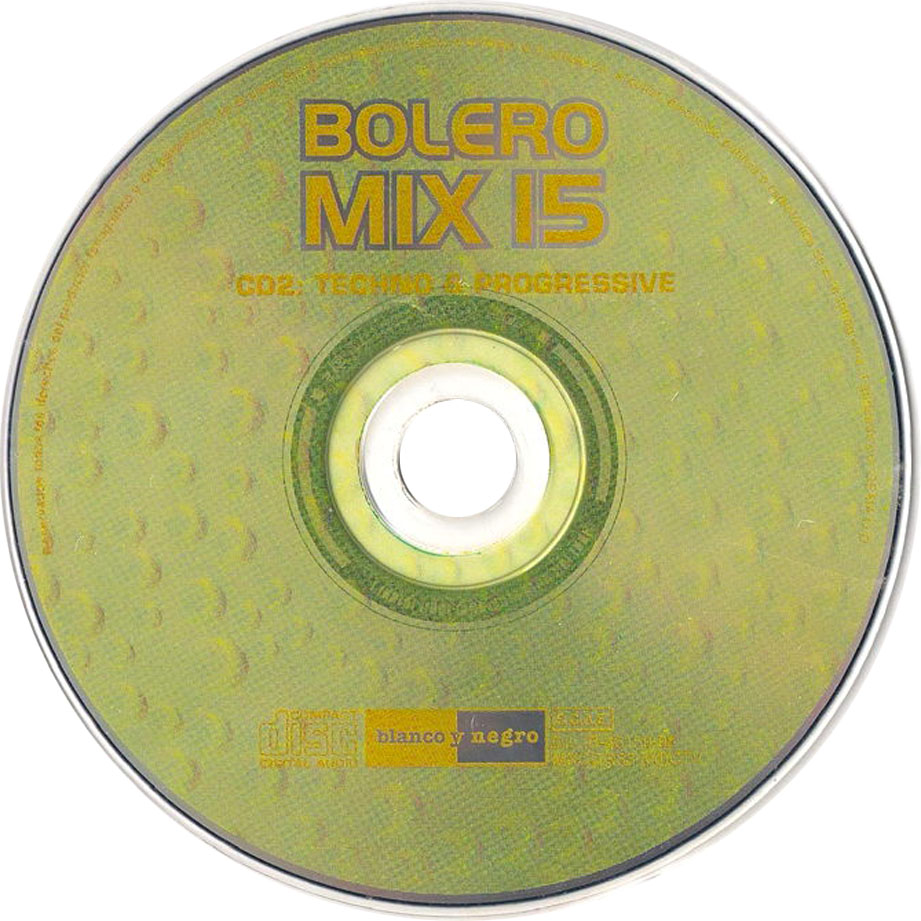 Cartula Cd2 de Bolero Mix 15