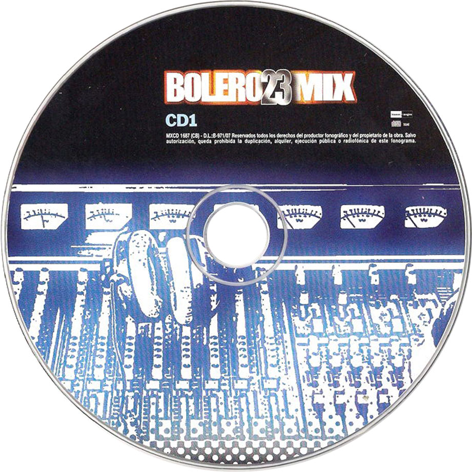 Cartula Cd1 de Bolero Mix 23