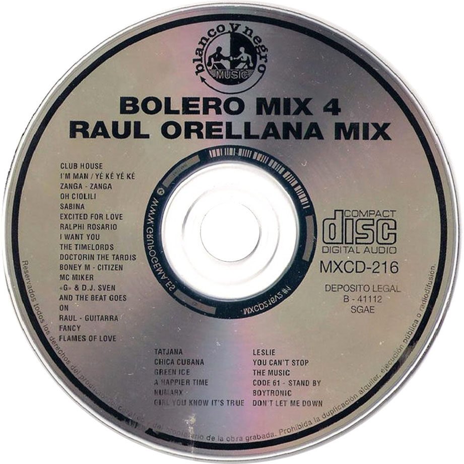 Cartula Cd de Bolero Mix 4