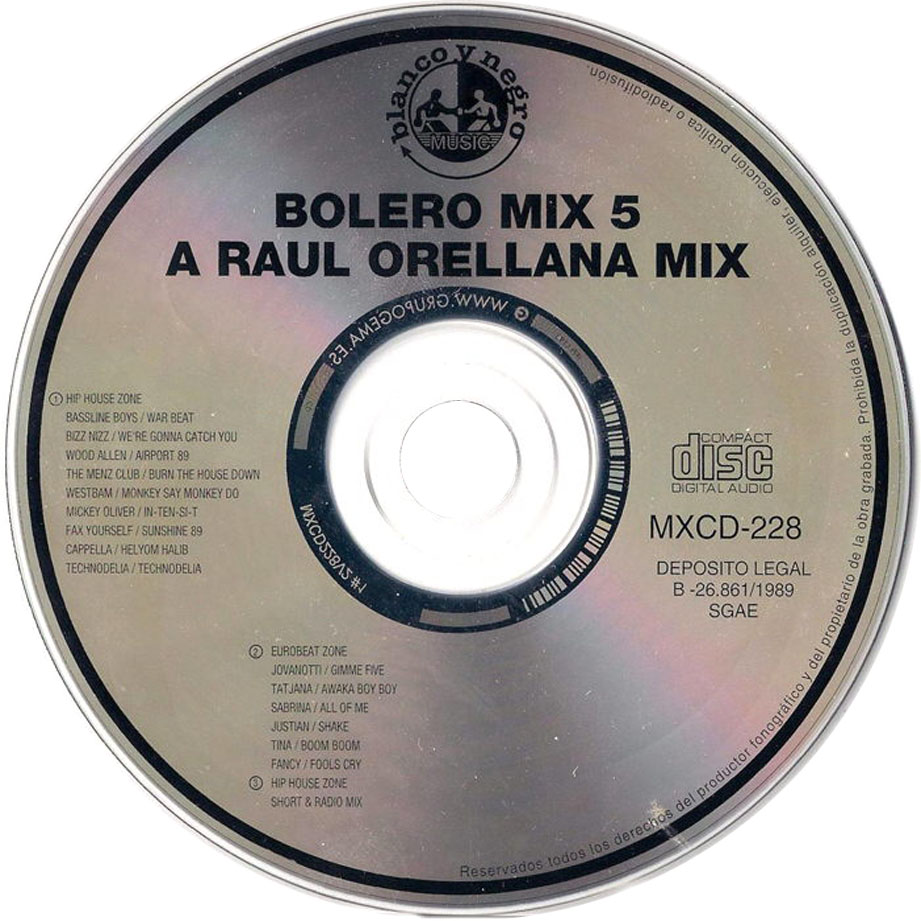 Cartula Cd1 de Bolero Mix 5