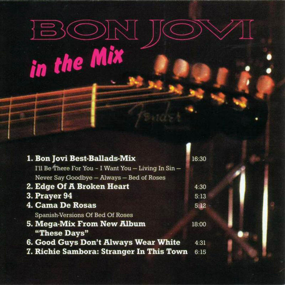 Cartula Interior Frontal de Bon Jovi - In The Mix