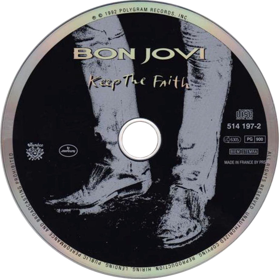 Cartula Cd de Bon Jovi - Keep The Faith