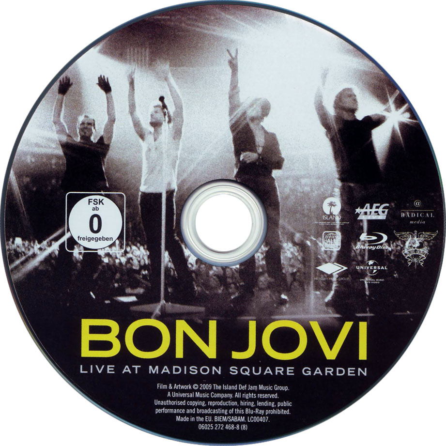 Cartula Dvd de Bon Jovi - Live At Madison Square Garden (Dvd)