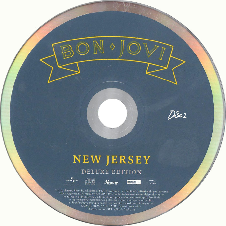 Cartula Cd2 de Bon Jovi - New Jersey (Deluxe Edition)