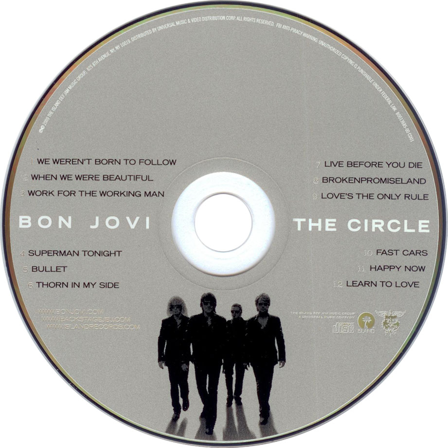 Cartula Cd de Bon Jovi - The Circle (Deluxe Edition)