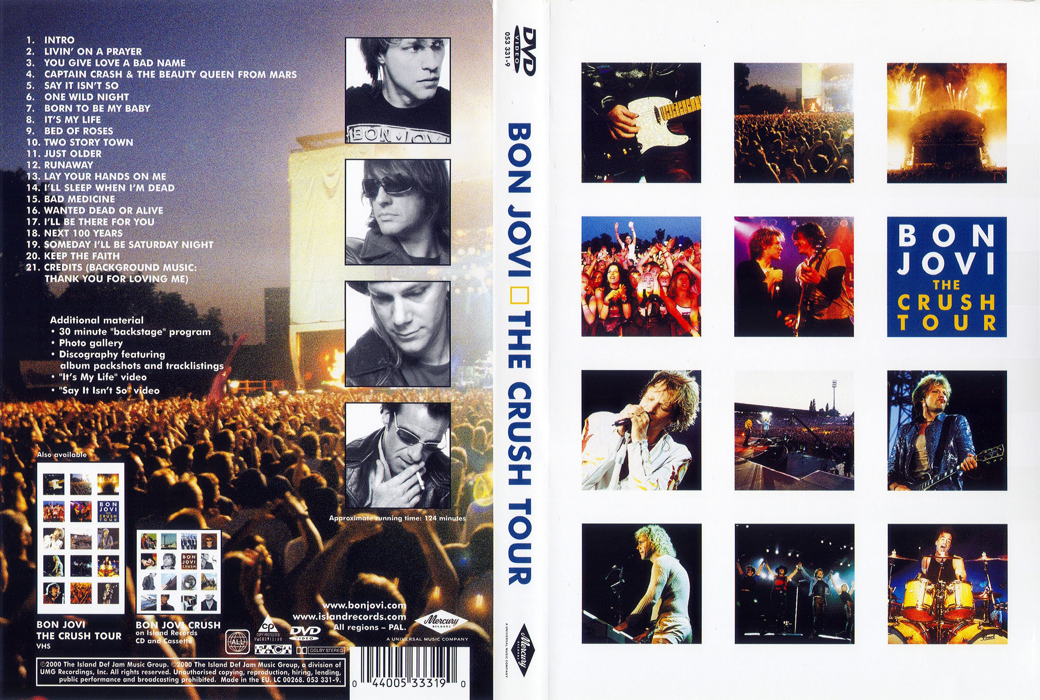 Cartula Caratula de Bon Jovi - The Crush Tour (Dvd)