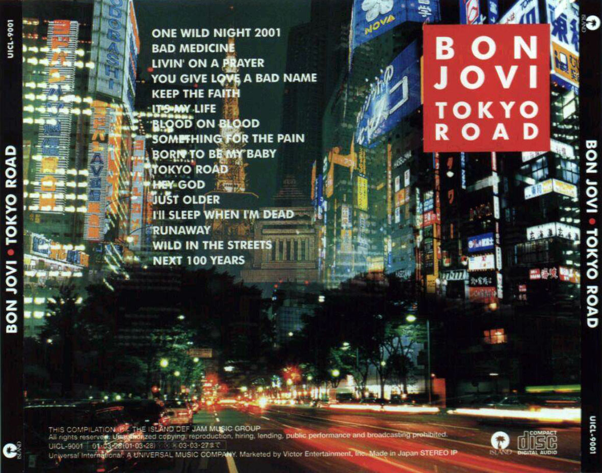 Cartula Trasera de Bon Jovi - Tokyo Road: Best Of Bon Jovi