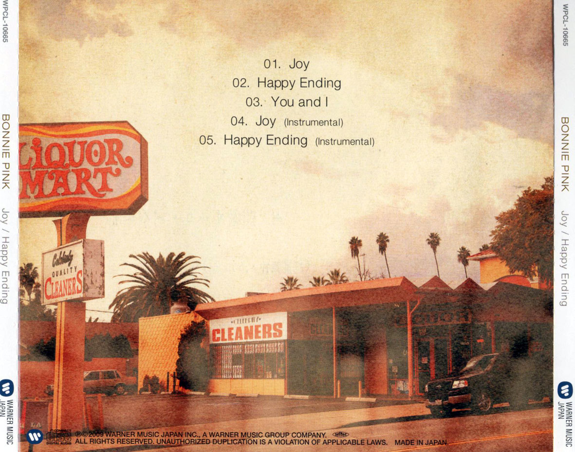 Cartula Trasera de Bonnie Pink - Joy / Happy Ending (Cd Single)
